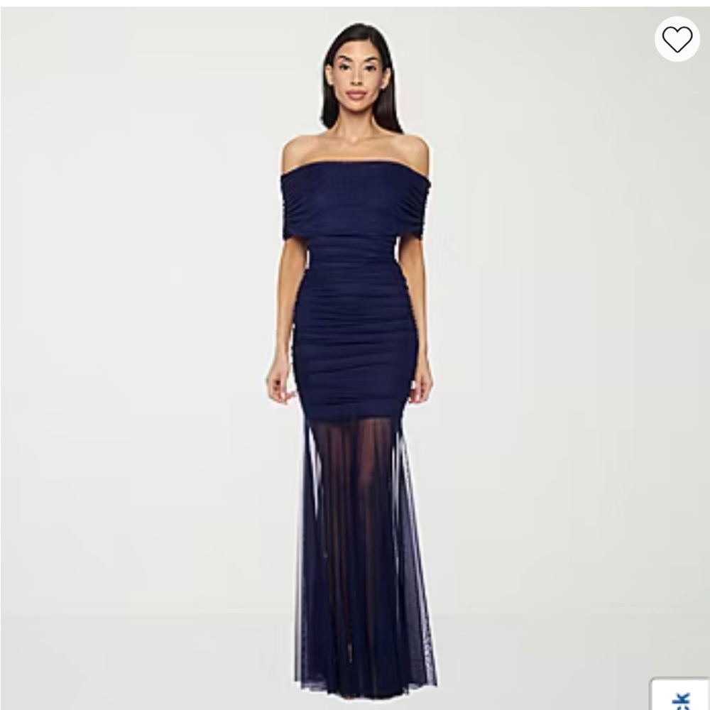 Elegant Navy Evening Gown